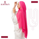 Chiffon Plain Scarf - Hot Pink